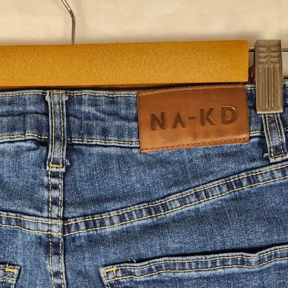 NA-KD Reborn Denim Jeans High Rise Straight Leg Blue Size 36‎ - Picture 7 of 10